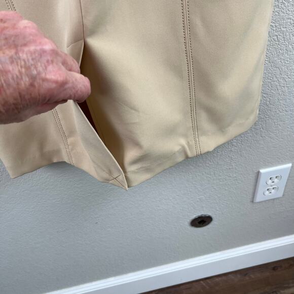 Karl Lagerfeld Tan Crepe Sleeveless Knee Length Scoop Neck Sheath Dress 6/SM NWT - Picture 11 of 16